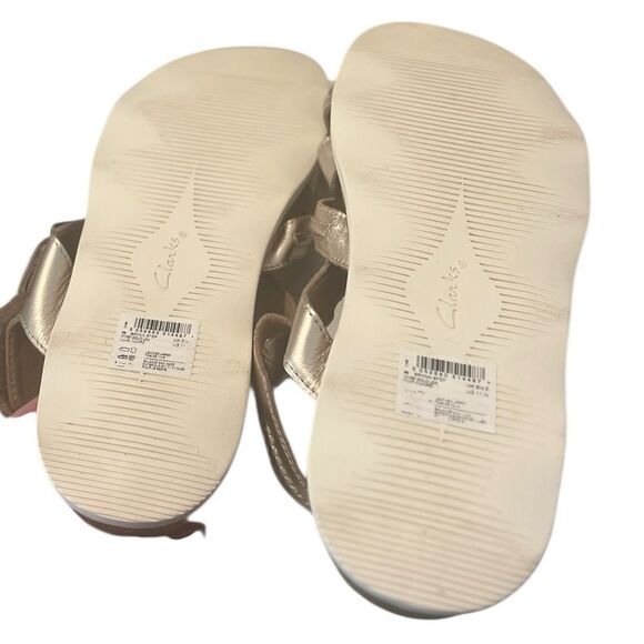 Clarks Collection Brynn Step Rose Gold Leather Sandals Women’s 11W - Picture 5 of 8